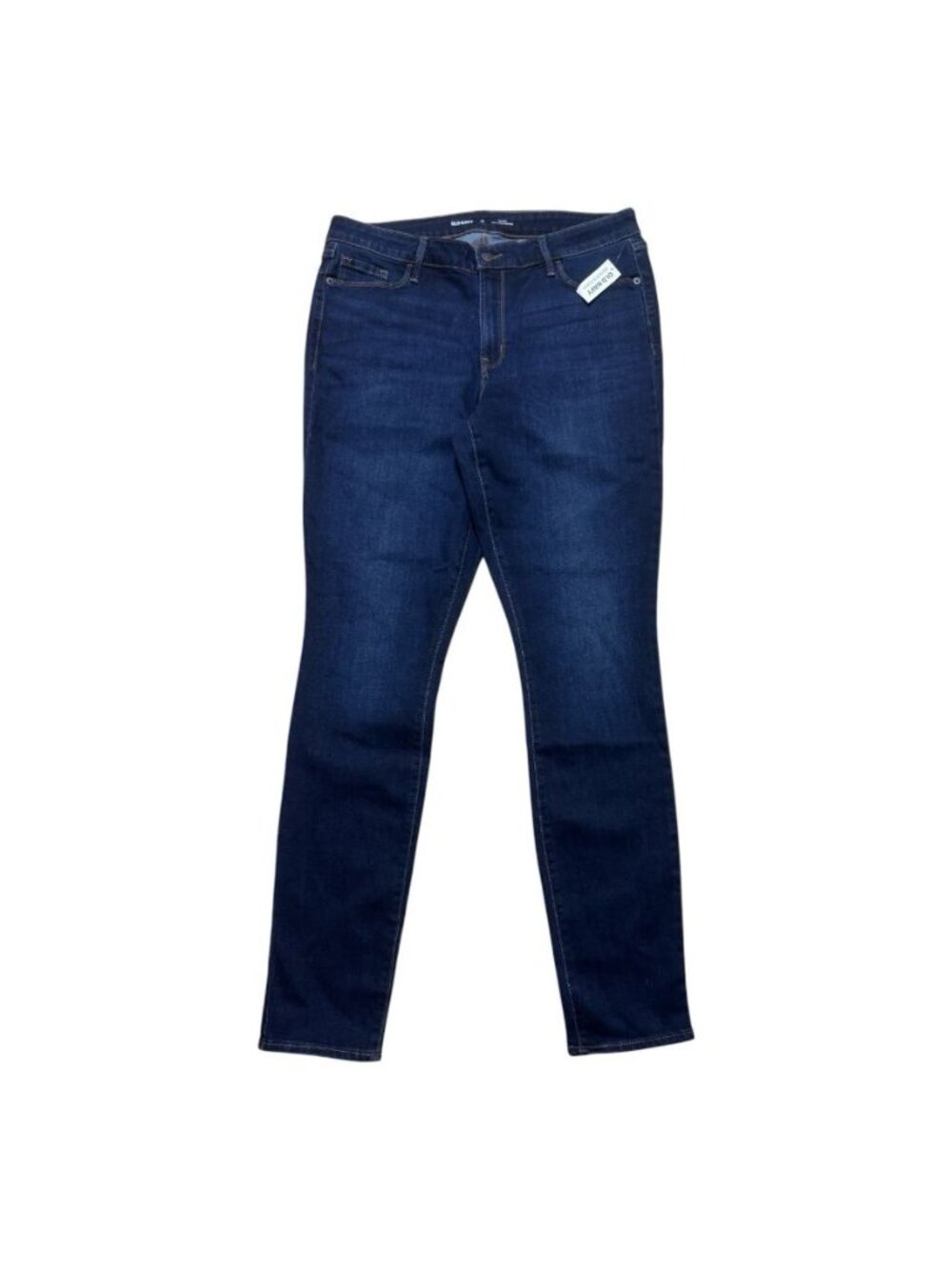 NWT Old Navy Mid Rise Pop Icon Skinny Jeans Women’s Size 14 Tall Dark Wash